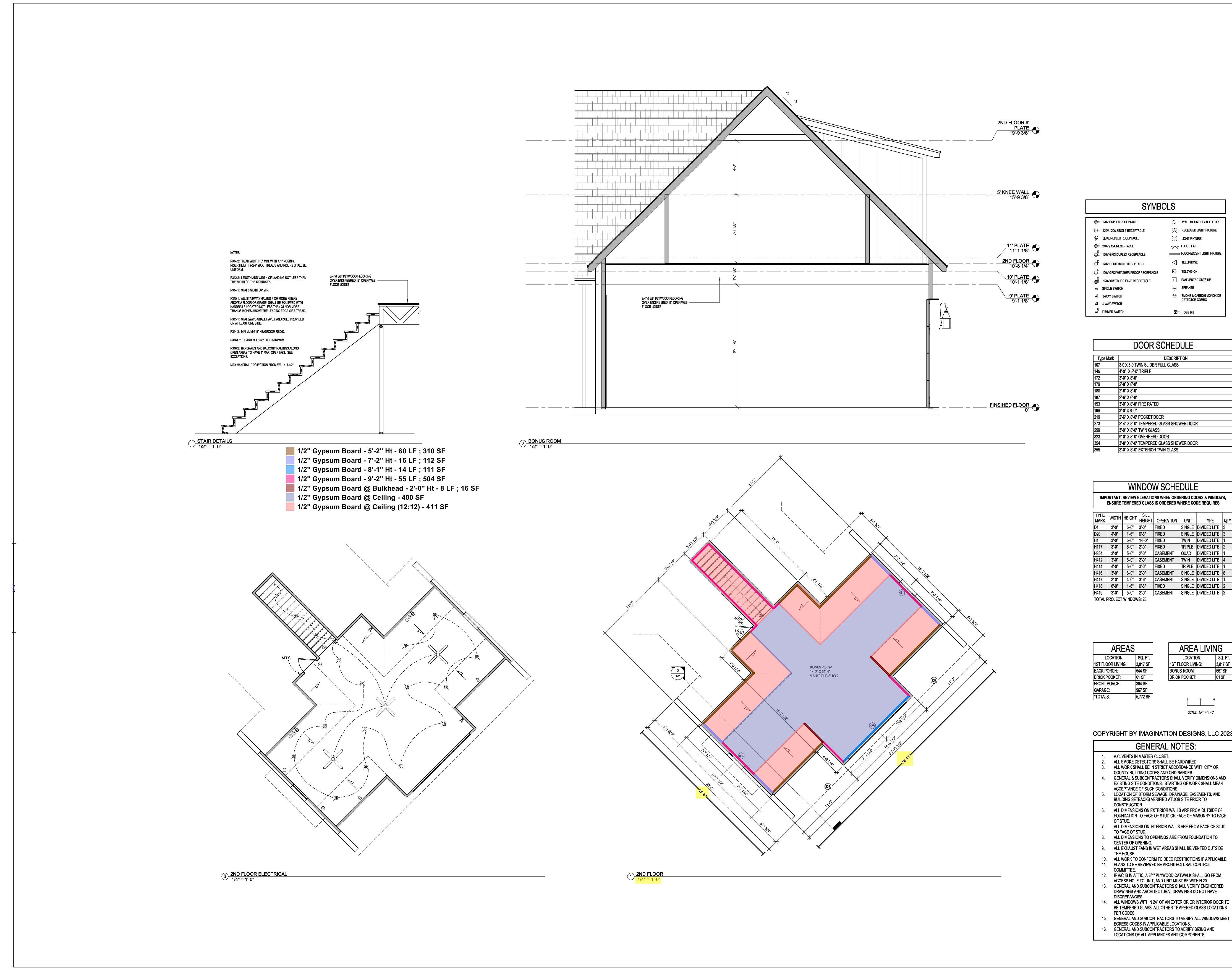 Interior metal framing and drywall sheathing installation for interior finishing estimates.